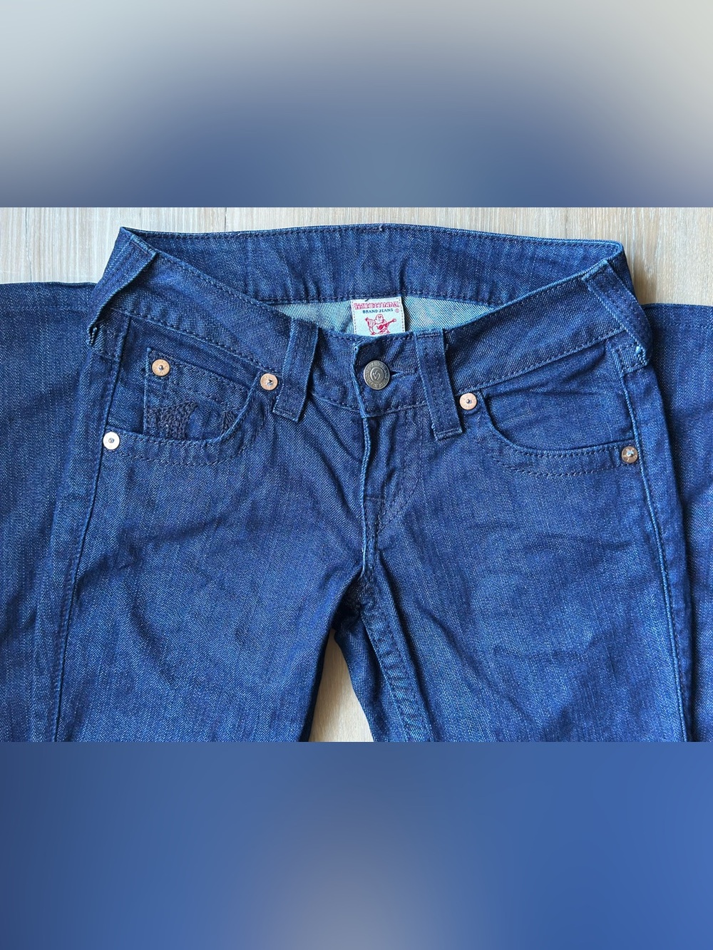 True Religion Becky Bootcut Jeans Womens 25 Dark Wash Cotton Spandex Y2K Vintage